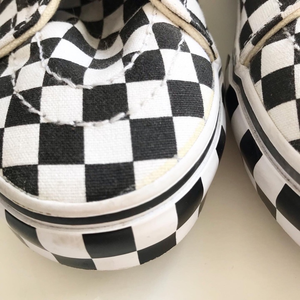 Vans SK8-Hi overprint checkboard sneakers EUC size 1 youth - Picture 5 of 9